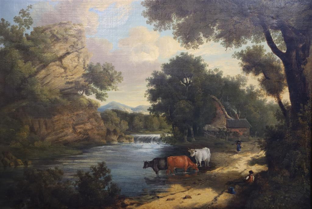 Henry Ladbrooke (1800-1870) View near Knaresborough 28 x 39in.